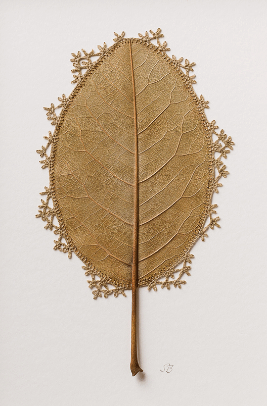 Скулптури од листови декорирани со везови