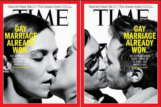 Геј бакнеж на насловната страница на Тајм