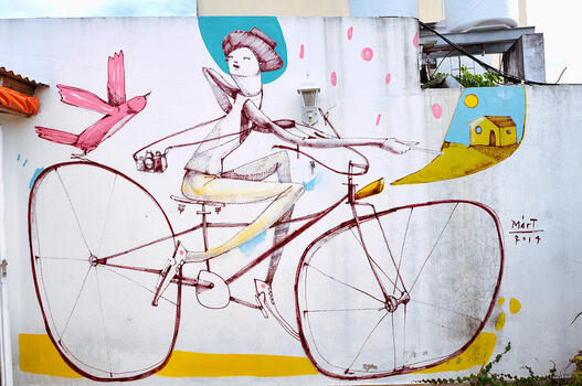 Велосипедска уметност: муралите на Март