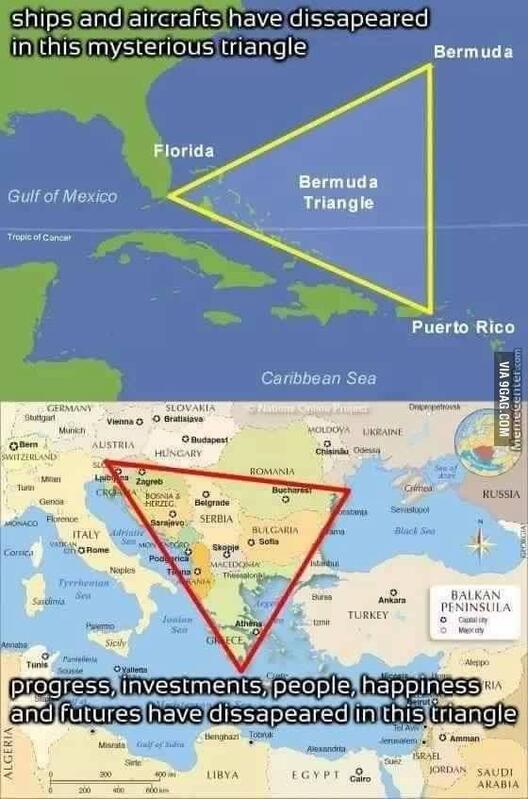 Бермудски vs. балкански триаголник